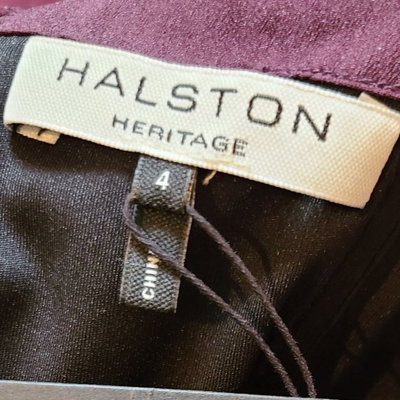 Halston Heritage Strapless Flowy Gown satin strips - Picture 8 of 10